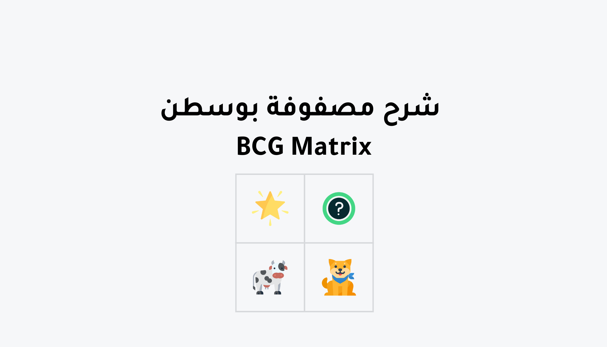 شرح مصفوفة بوسطن – BCG Matrix